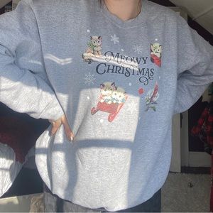 Meowy Christmas holiday sweatshirt